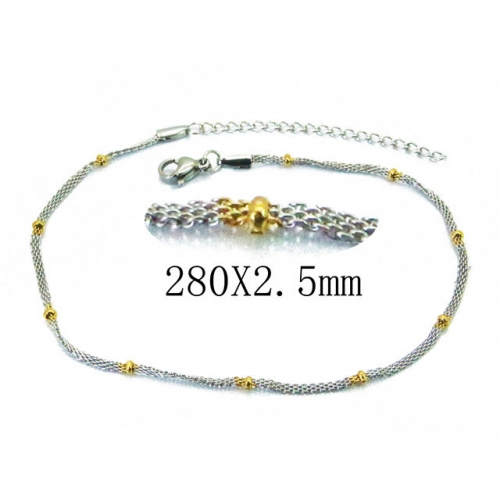 Wholesale Stainless Steel 316L Fashion Anklets NO.#BC62B0375J5