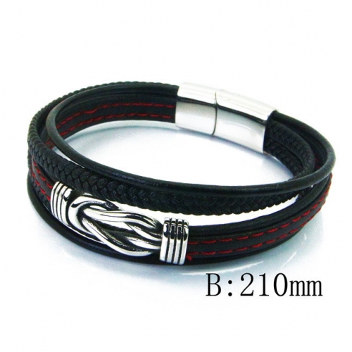 BC Wholesale Jewelry Fashion Leather Bracelet NO.#BC23B0364HMA