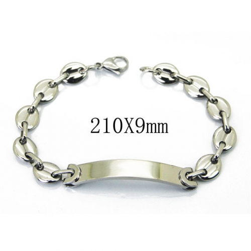 Wholesale Stainless Steel 316L ID Bracelets NO.#BC08B0680PA