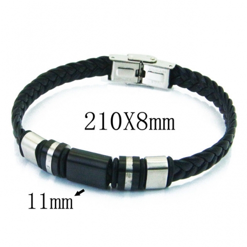 BC Wholesale Jewelry Fashion Leather Bracelet NO.#BC23B0316HME