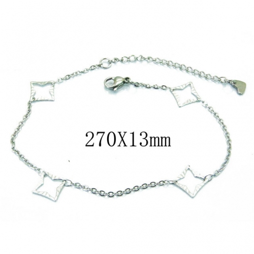 Wholesale Stainless Steel 316L Fashion Anklets NO.#BC39B0512ILF