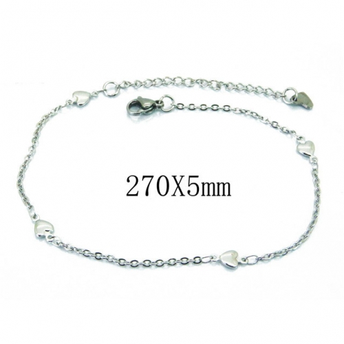 Wholesale Stainless Steel 316L Fashion Anklets NO.#BC39B0513ILS