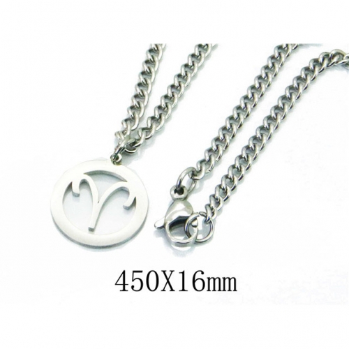 Wholesale Stainless Steel 316L Necklace (Font Pendant) NO.#BC39N0519JF