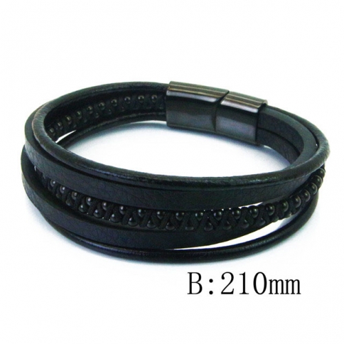 BC Wholesale Jewelry Fashion Leather Bracelet NO.#BC23B0335HNF