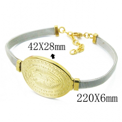 Wholesale Stainless Steel 316L Religion Bracelet NO.#BC12B0479HAA