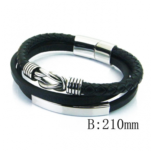 BC Wholesale Jewelry Fashion Leather Bracelet NO.#BC23B0363HMR