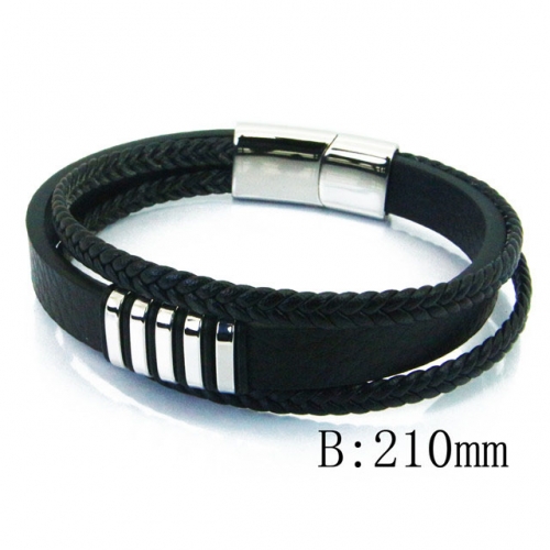 BC Wholesale Jewelry Fashion Leather Bracelet NO.#BC23B0350HKG