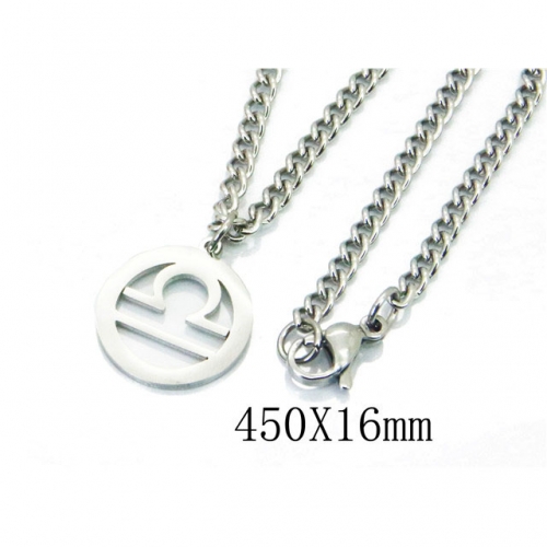 Wholesale Stainless Steel 316L Necklace (Font Pendant) NO.#BC39N0512JW