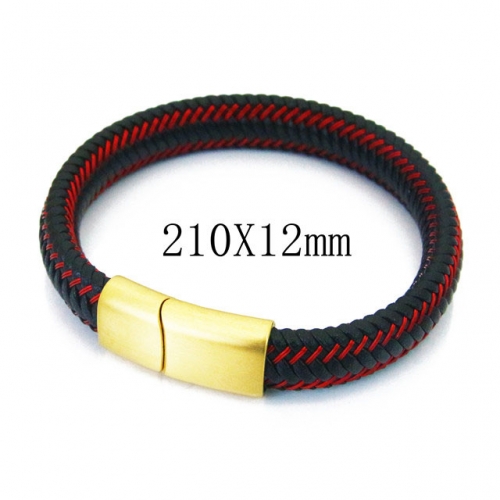 BC Wholesale Jewelry Fashion Leather Bracelet NO.#BC37B0110HKS