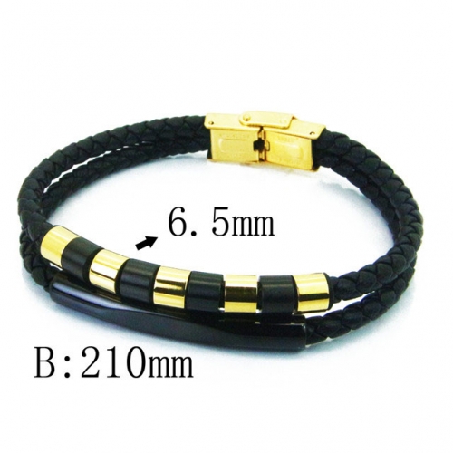 BC Wholesale Jewelry Fashion Leather Bracelet NO.#BC23B0328HOD