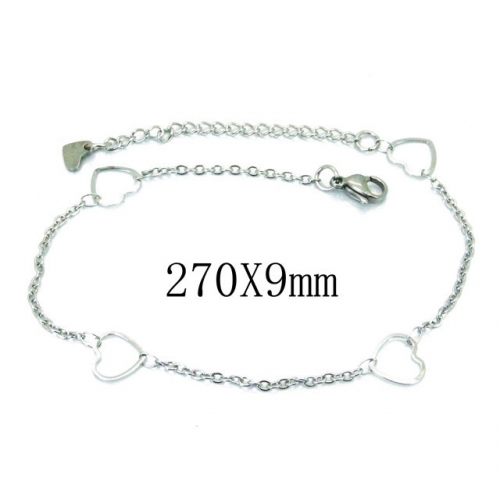 Wholesale Stainless Steel 316L Fashion Anklets NO.#BC39B0500IL