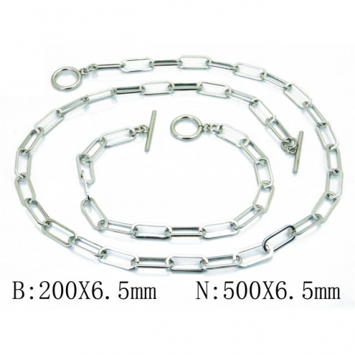 Wholesale Stainless Steel 316L Necklace & Bracelet Set NO.#BC40S0329HHL