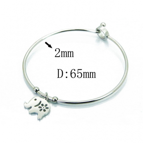 Wholesale Stainless Steel 316L Popularity Bangle NO.#BC58B0465LR