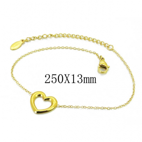 Wholesale Stainless Steel 316L Fashion Anklets NO.#BC91B0453OA