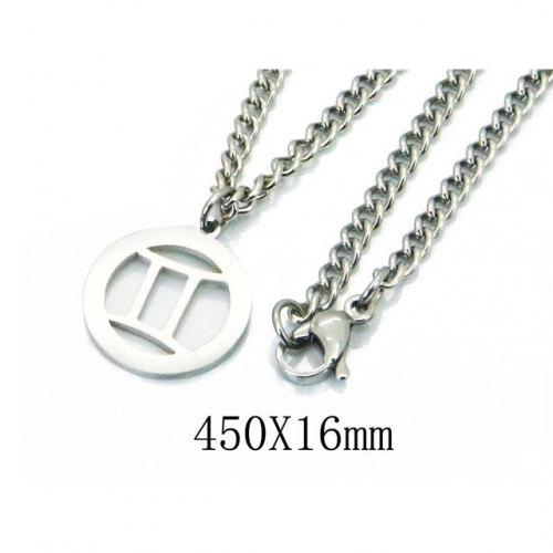 Wholesale Stainless Steel 316L Necklace (Font Pendant) NO.#BC39N0517JR