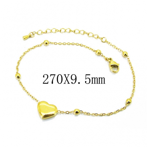 Wholesale Stainless Steel 316L Fashion Anklets NO.#BC32B0114OL