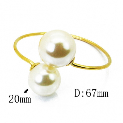 BaiChuan Wholesale Jewelry Stainless Steel 316L Pearl Bangle NO.#BC64B1392HWW