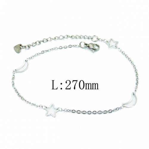 Wholesale Stainless Steel 316L Fashion Anklets NO.#BC39B0501ILQ