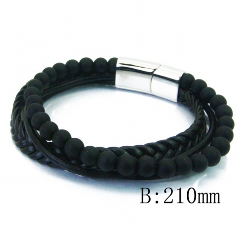 BC Wholesale Jewelry Fashion Leather Bracelet NO.#BC23B0340HLE