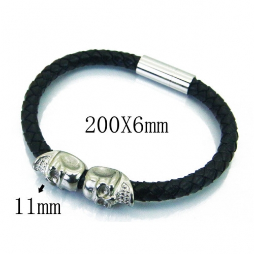 Wholesale Stainless Steel 316L Skull Bracelet NO.#BC37B0033HJS