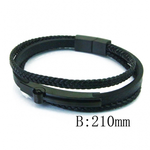 BC Wholesale Jewelry Fashion Leather Bracelet NO.#BC23B0345HOY