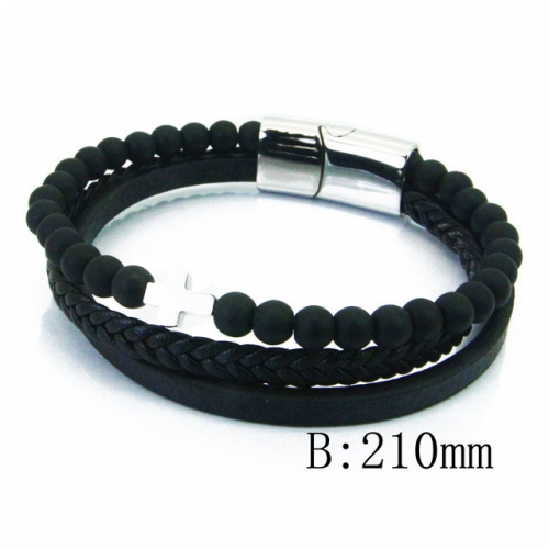 BC Wholesale Jewelry Fashion Leather Bracelet NO.#BC23B0341HLE