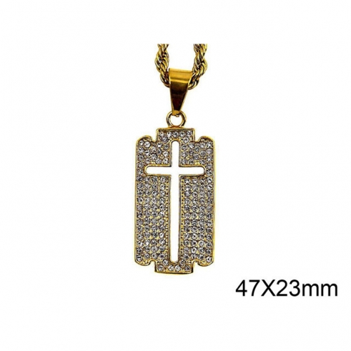 BC Jewelry Wholesale Stainless Steel 316L CZ Pendant Without Chain NO.#SJ37P140