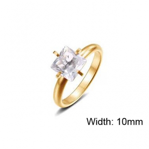 Wholesale Stainless Steel 316L Jewelry Big CZ Rings NO.#SJ38R064