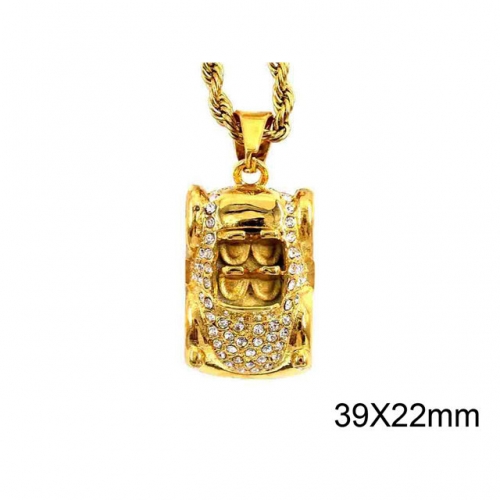 BC Jewelry Wholesale Stainless Steel 316L CZ Pendant Without Chain NO.#SJ37P133