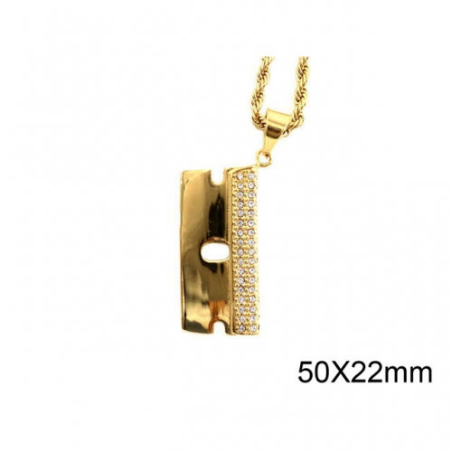 BC Jewelry Wholesale Stainless Steel 316L CZ Pendant Without Chain NO.#SJ37P101