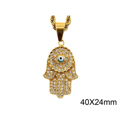 Wholesale Stainless Steel 316L Evil Eye Pendant Without Chain NO.#SJ37P202