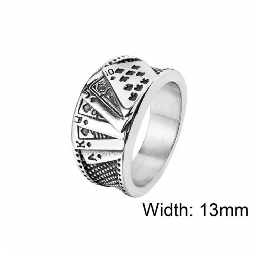 Wholesale Jewelry Stainless Steel 316L Font Rings NO.#SJ15R616