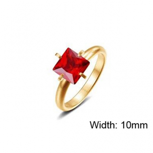 Wholesale Stainless Steel 316L Jewelry Big CZ Rings NO.#SJ38R068