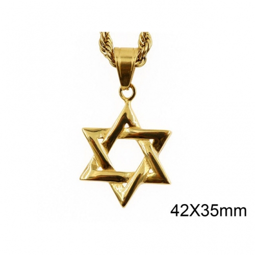 BC Wholesale Stainless Steel 316L Star Pendants Without Chain NO.#SJ37P059