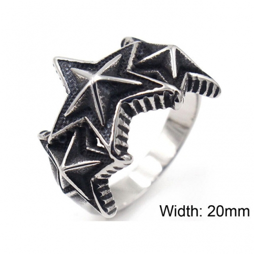 BC Jewelry Wholesale Stainless Steel 316L Star Rings NO.#SJ17R339