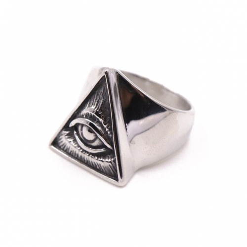 Wholesale Stainless Steel 316L Evil Eye Rings NO.#SJ36R272