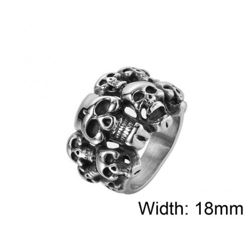 BC Jewelry Wholesale Stainless Steel 316L Skull Rings NO.#SJ15R315