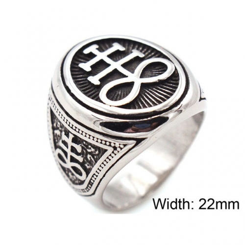 Wholesale Jewelry Stainless Steel 316L Font Rings NO.#SJ17R460