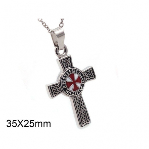 BC Wholesale Stainless Steel 316L Cross Pendant Without Chain NO.#SJ17P069
