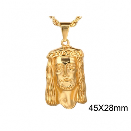 Wholesale Stainless Steel 316L Jesus Pendants Without Chain NO.#SJ37P037