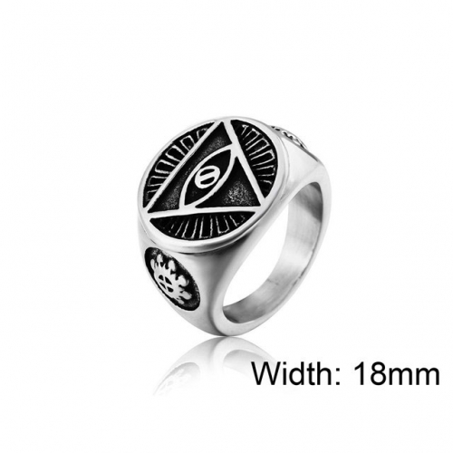 Wholesale Stainless Steel 316L Evil Eye Rings NO.#SJ15R447