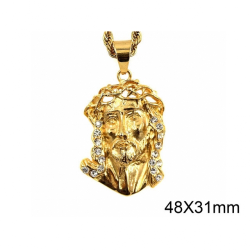 Wholesale Stainless Steel 316L Jesus Pendants Without Chain NO.#SJ37P119