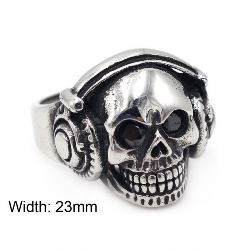 BC Jewelry Wholesale Stainless Steel 316L Skull Rings NO.#SJ17R347