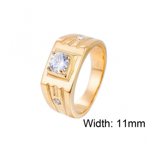 Wholesale Stainless Steel 316L Jewelry Big CZ Rings NO.#SJ15R443