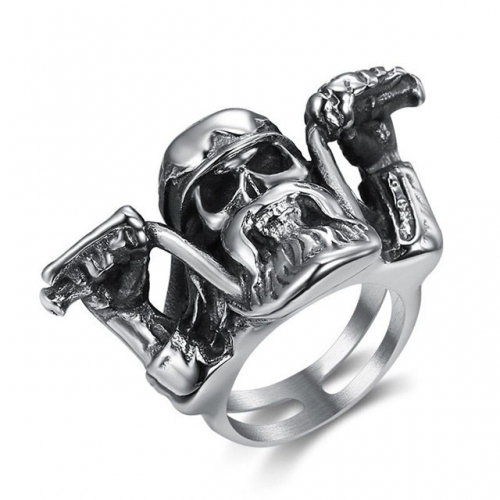 BC Jewelry Wholesale Stainless Steel 316L Skull Rings NO.#SJ36R229