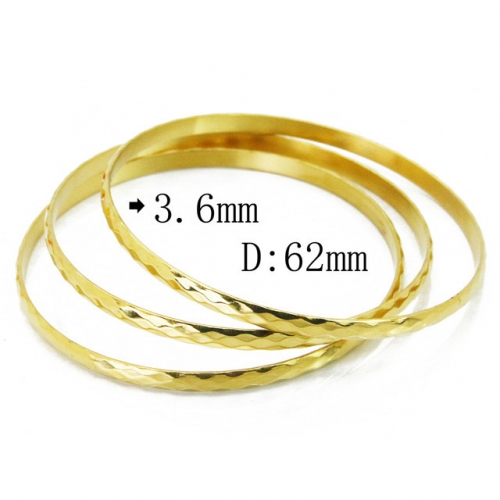 Wholesale 316L Stainless Steel Bangles Sets NO.#BC19B0411HOL