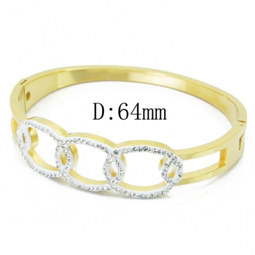 BaiChuan Wholesale 316L Stainless steel CZ Bangles NO.#BC19B0355HPE