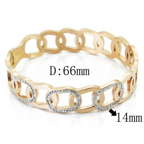 BaiChuan Wholesale 316L Stainless steel CZ Bangles NO.#BC19B0365IRR