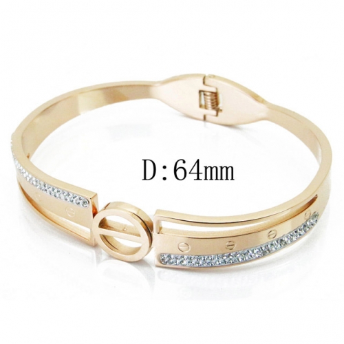 BaiChuan Wholesale 316L Stainless steel CZ Bangles NO.#BC19B0386HNE