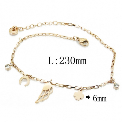 BC Wholesale Stainless Steel 316L Charm Bracelets NO.#BC47B0118OW